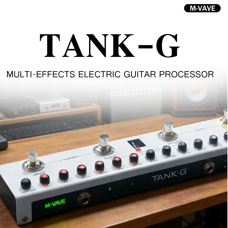 (จัดส่ง 24 ชม.) M-VAVE Tank-G Guitar/TANK-B Bass Pedal V2 โปรเซสเซอร์ | 36 Custom FX Chains + IR Cab