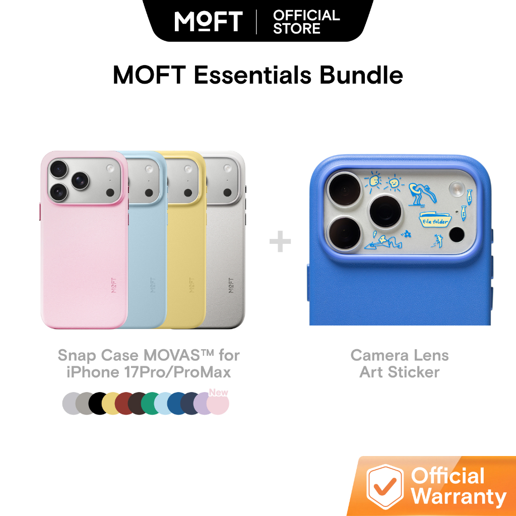 【เซ็ตสินค้าสุดคุ้ม】MOFT Snap MOVAS™Case For iPhone 17 Pro Max + Camera Protetor สติ๊กเกอร์ศิลปะเลนส์กล้องสําหรับ iPhone 17 Pro/Pro Max
