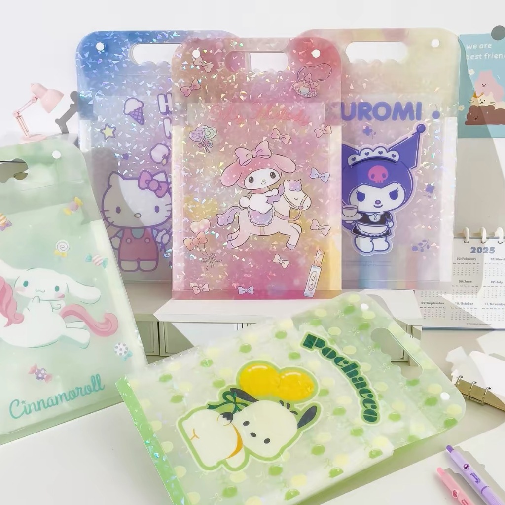 กระเป๋าใส่เอกสาร Sanrio 12 ชั้น จุได้ 300 แผ่น A4 พร้อมหูหิ้ว เก็บแฟ้ม สมุด ข้อสอบ กระเป๋าเครื่องเขียนลายการ์ตูนน่ารัก✨