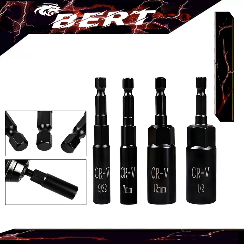 BERT ｜ลูกบล็อก บล็อกยิงหลังคา หัวบล็อคขันน็อตยาว 1/4 นิ้ว (6–19 มม.)