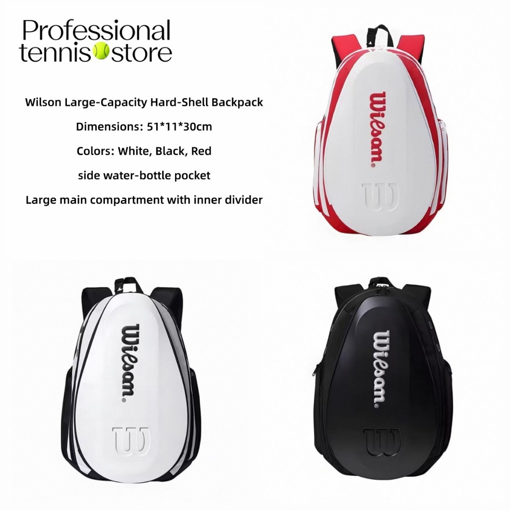 Wilson Tennis Hard Shell Case ป้องกันและฉนวนกันความร้อน สำหรับแร็กเก็ต