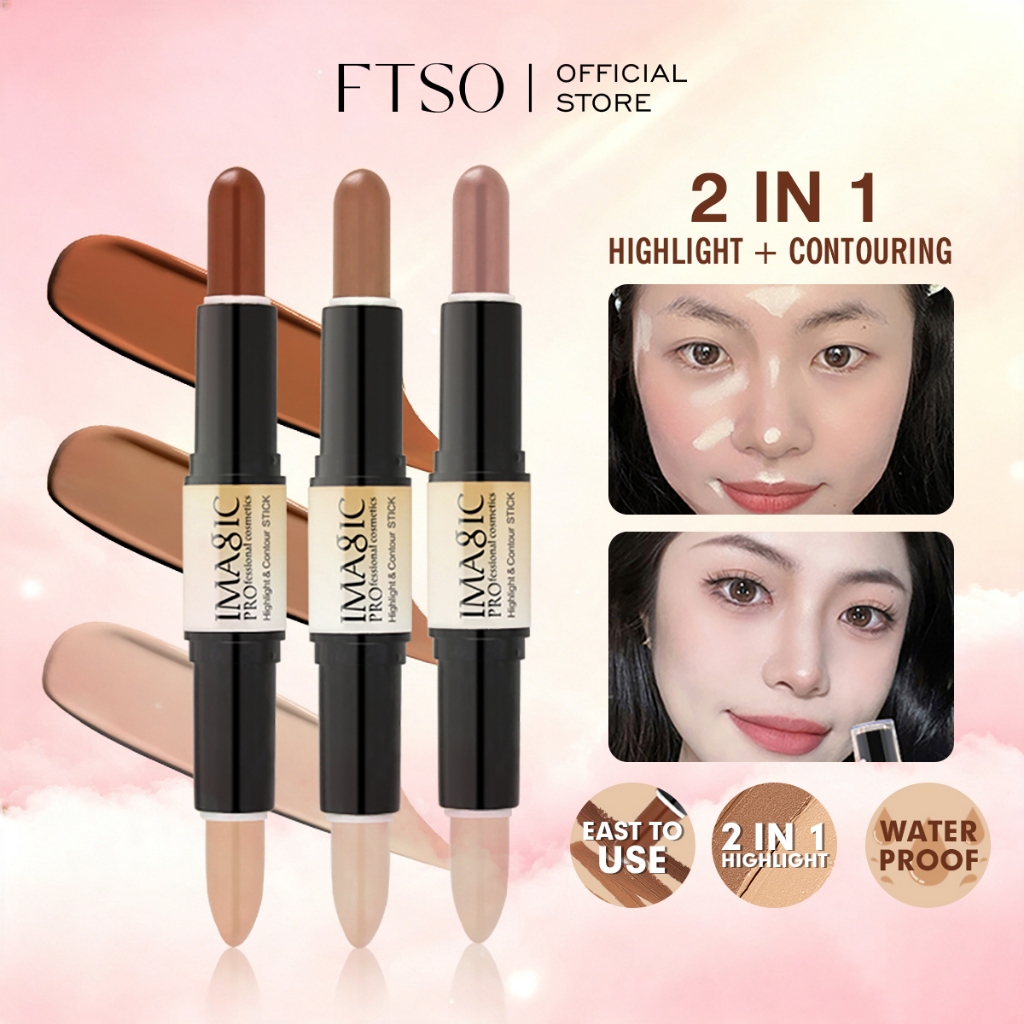 FTSO&IMAGIC 2 In 1 Highlighter Contour Stick แต่งหน้า Shadow Highlight Stick