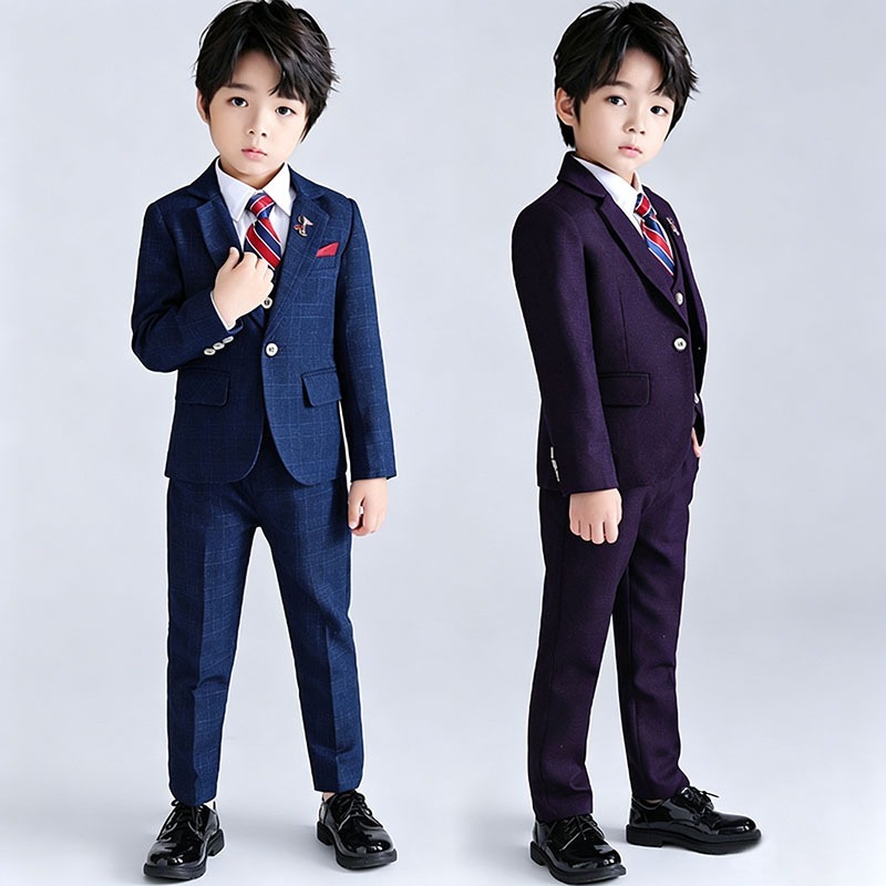 1-14 ปีเด็กชายชุดการแสดงเด็กเสื้อสูท+กางเกง