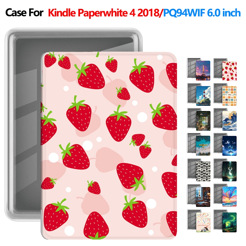 E-Book สําหรับ 2018 Kindle Paperwhite4 (10th Gen) 6.0 นิ้ว PQ94WIF แฟชั่นอะคริลิคกันกระแทกฝาครอบ