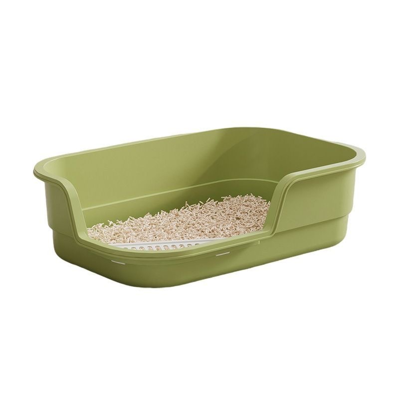 กระบะทรายแมวแบบเปิดด้านบน Double-Layer Sifting ห้องน้ําแมวพื้นที่ขนาดใหญ่ Anti-Splashing Easy Clean ถาดครอกแมวสําหรับแมวในร่ม