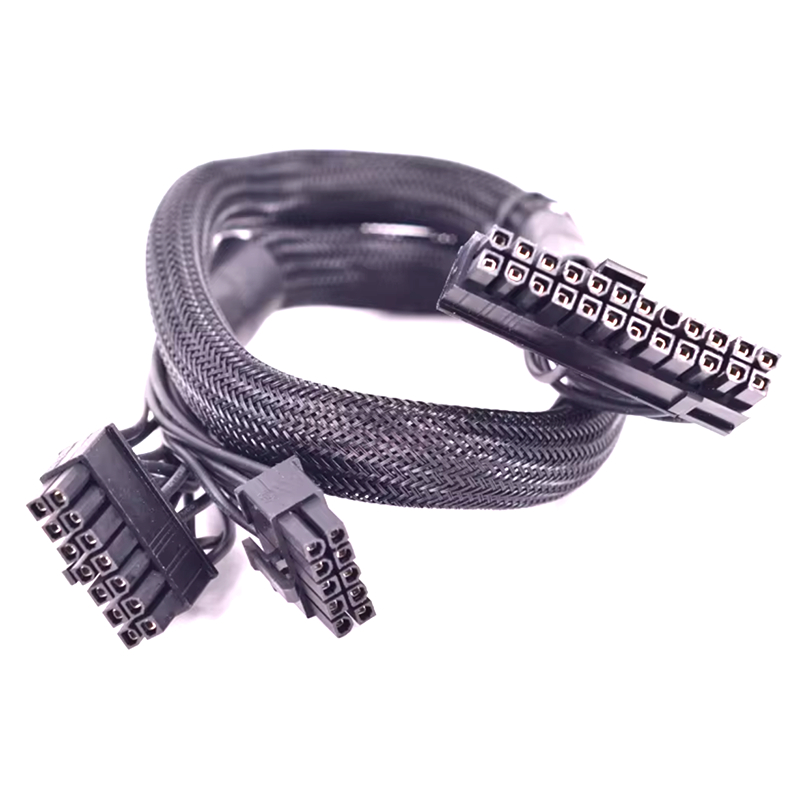 14pin + 10Pin ถึง 24 Pin ATX สายไฟ TYPE 3 20 + 4 พิน PSU เมนบอร์ดสําหรับ Corsair HX1200i HX1000i HX8