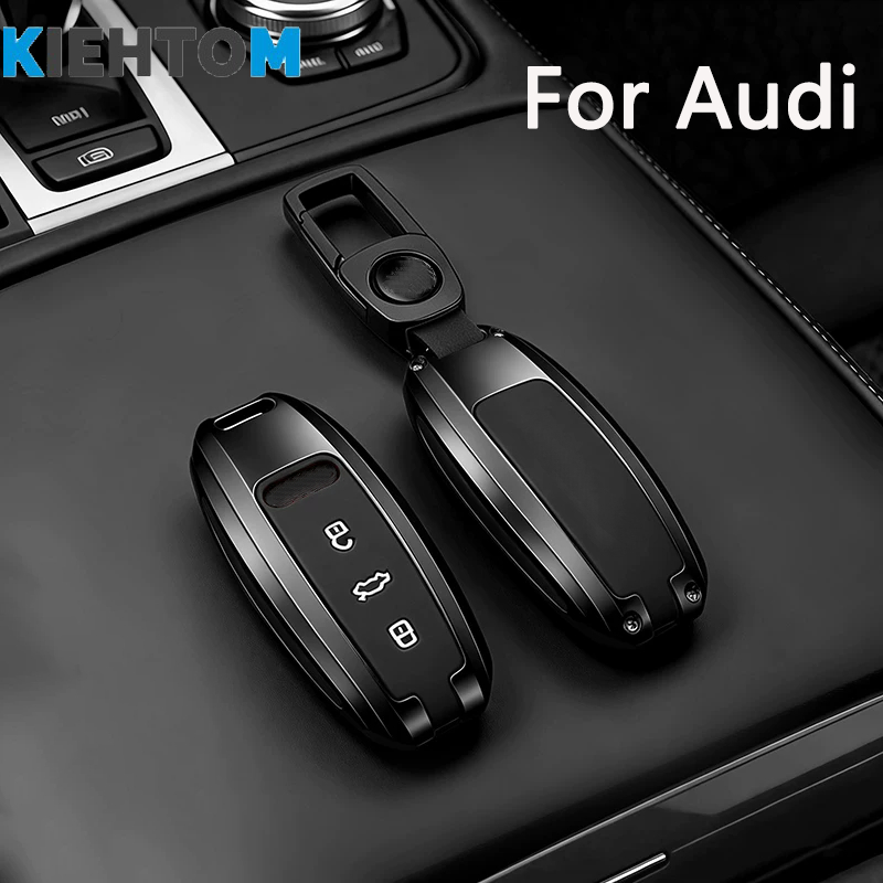 โลหะรถ Remote Key Fob ฝาครอบหัวเข็มขัดสําหรับ Audi A6L 2024/2025 ใหม่ A3 Q6 Q7 Q8 A8 A7L C8 S6 RS6 S
