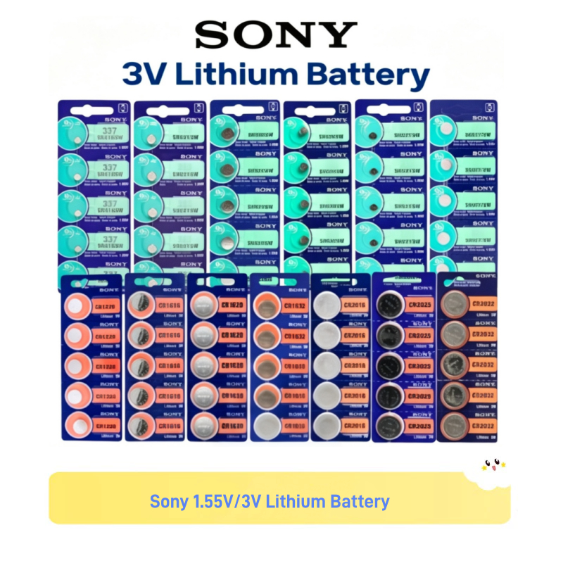 SONY SR416SW/337 SR521SW/379 SR621SW/364 SR626SW/377 SR920SW/371 SR927SW/399 แบตเตอรี่นาฬิกา 1.55V/3