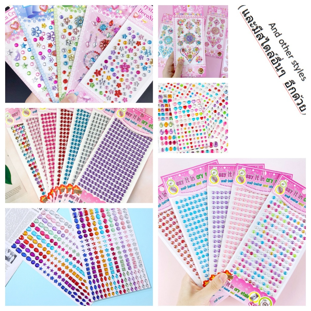 Hohxil สติ๊กเกอร์อะคริลิคคริสตัลสําหรับตกแต่งโทรศัพท์มือถือ