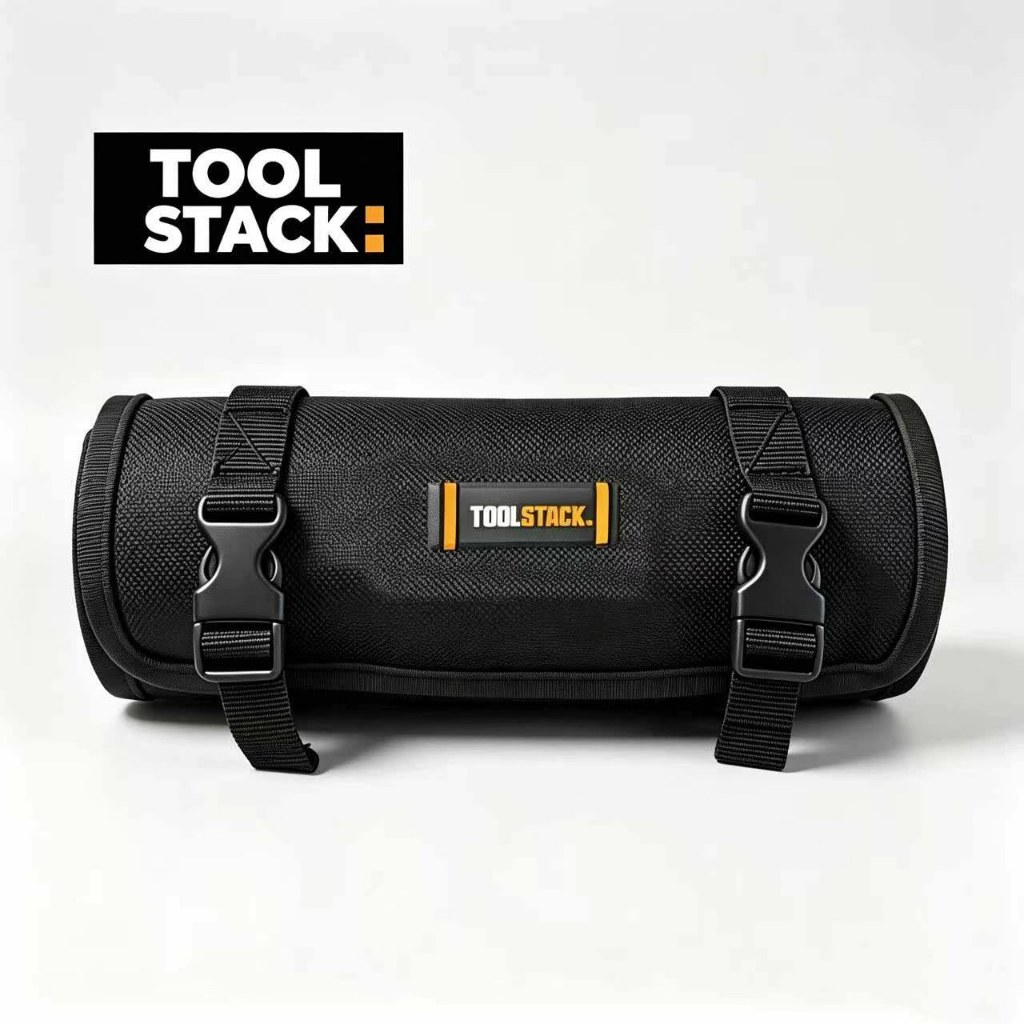 TOOLSTACK TSK-93 Roll Up กระเป๋าเครื่องมือผ้าใบเครื่องมือ 4 กระเป๋าซิปพร้อมสายสะพายไหล่
