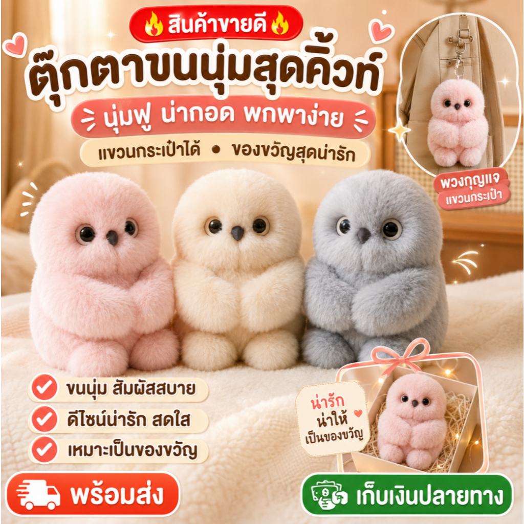 สินค้าขายดี ตุ๊กตานกฮูกสัตว์เลี้ยงอัจฉริยะ ร้องเพลงได้ ผ้านุ่มคลายเครียด ของเล่นเสริมพัฒนาการเด็ก ของขวัญวันเกิด พวงกุญแจแขวนกระเป๋า