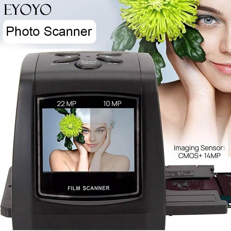 Eyoyo 35 มม.2.4 "ลบฟิล์มสไลด์สแกนภาพ Viewer Scanner Digital Photo Converter JH Monochrome to JPEG