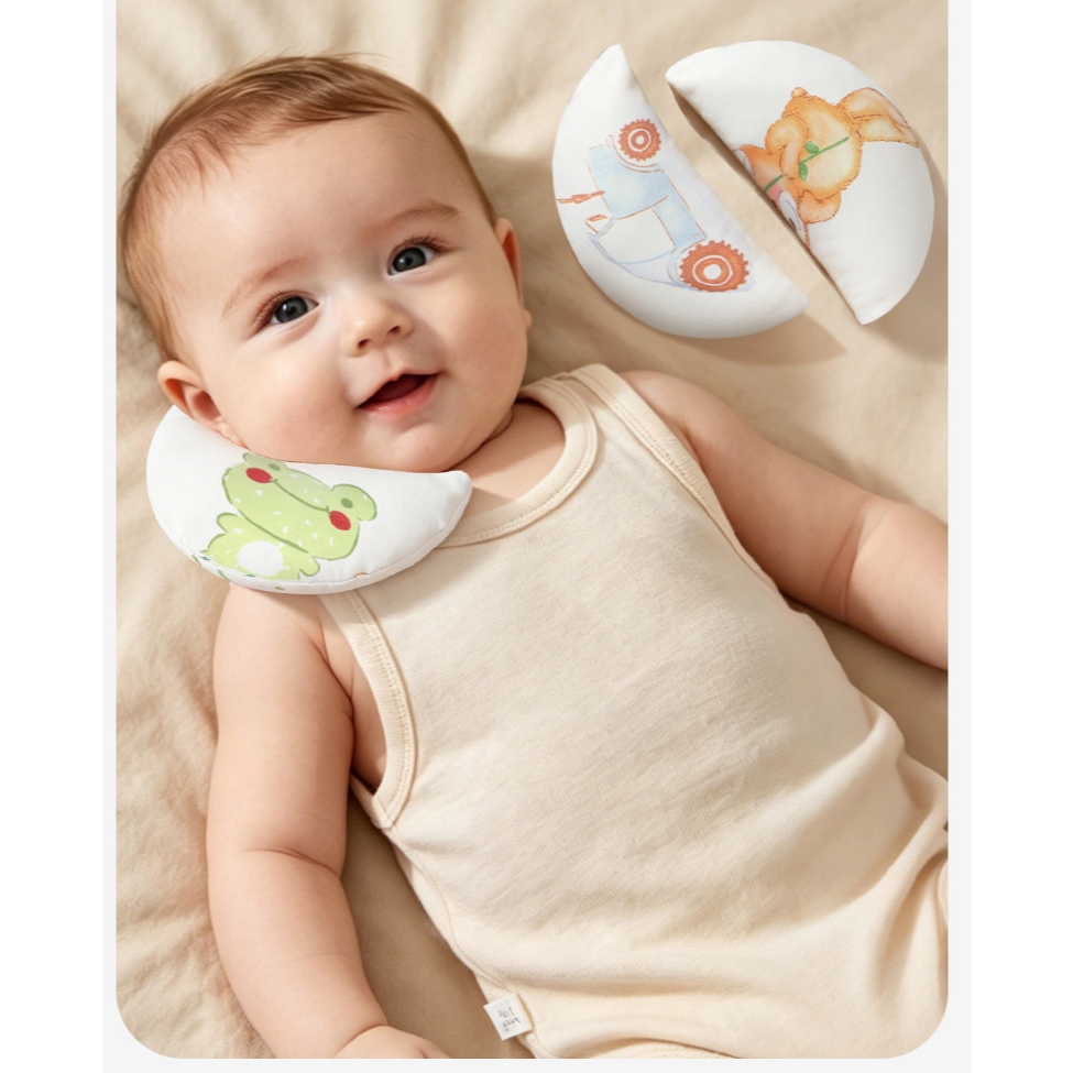 Cotton Infant Sleep Positioner Pillows head Shaping Pillows 0 ถึง 12 เดือน