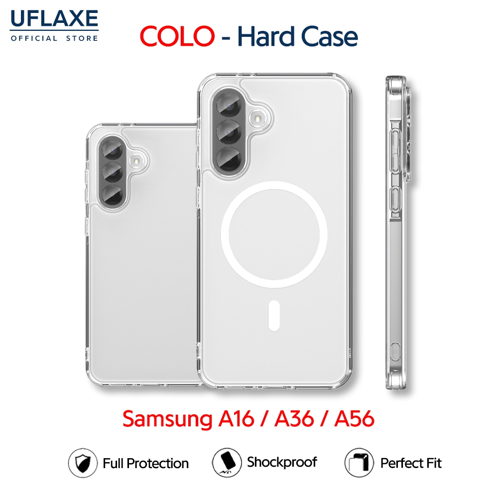 UFLAXE COLO - เคส Samsung Galaxy A56 / A16 / A36 5G - เคสแข็งใสกันเหลืองกันกระแทก เคสโทรศัพท์ป้องกันรอยนิ้วมือปกป้องเต็มรูปแบบ