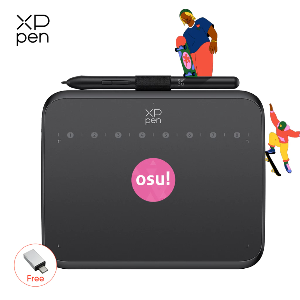 XPPen Deco 640 ปากกาแท็บเล็ตกราฟิกแท็บเล็ตการวาดภาพ Digital Drawing Pad พร้อมความดัน 16K (6.3 x 3.5"