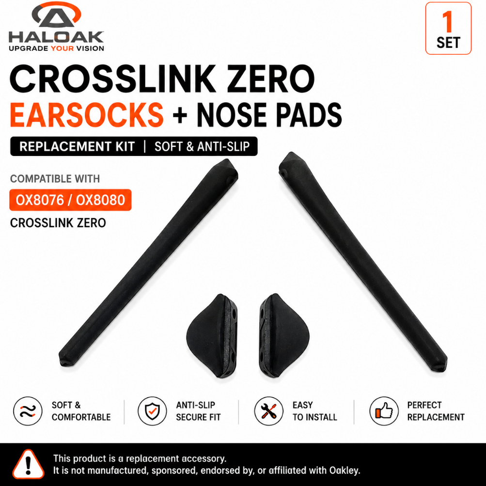 Haloak ชิ้นส่วนกรอบแว่นกันแดด Oky Crosslink Zero OX8076 OX8080 พร้อมที่เกี่ยวหูและแผ่นรองจมูก