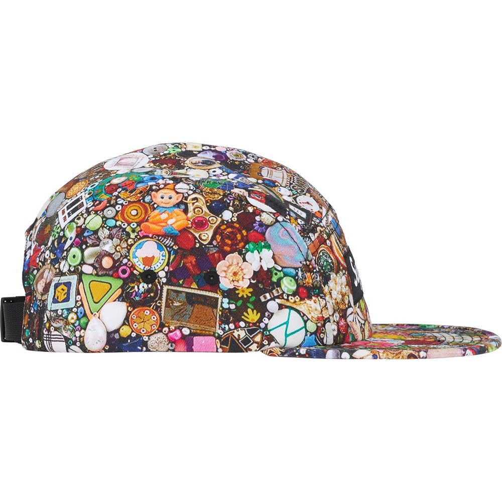 Unisex Camp Cap Full-Print Vintage Collage Art Pattern Flat Brim Ha