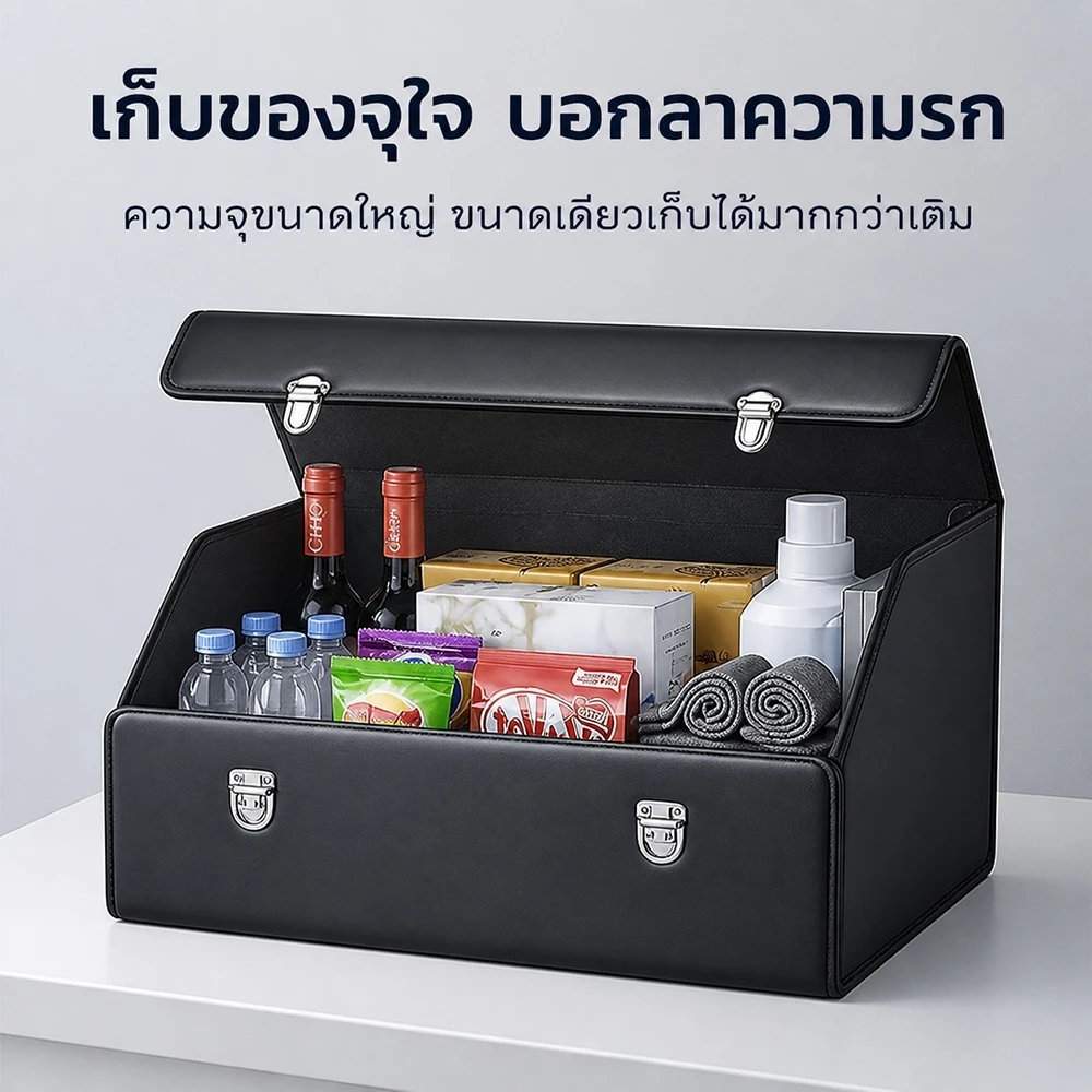 กล่องเก็บของท้ายรถแบบพับได้ กล่องอเนกประสงค์สำหรับรถยนต์ thumbnail 3