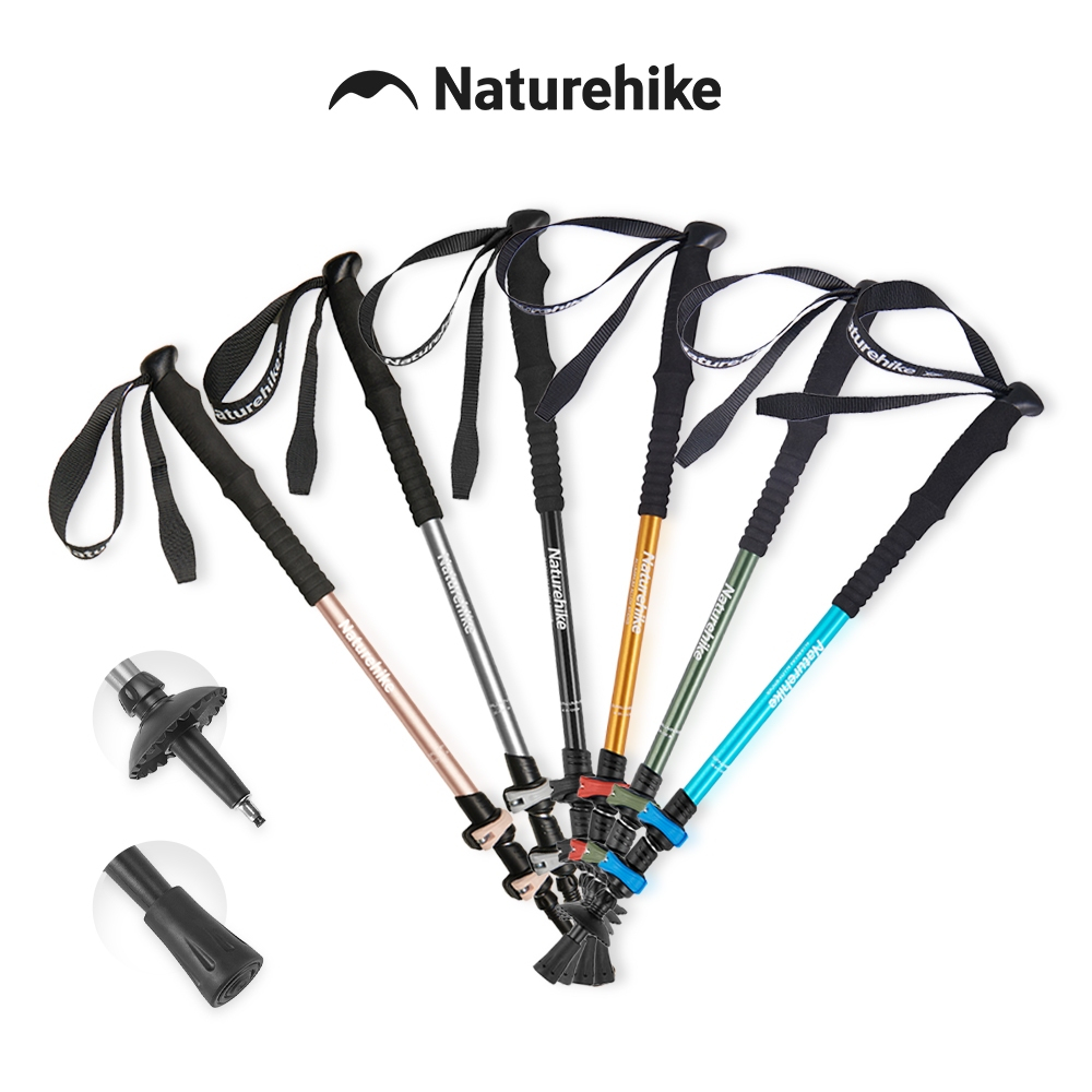 Naturehike ST01 ไม้เท้าเดินป่า Qingxue Base รุ่นพื้นฐาน 1 ชิ้น สำหรับผู้ใหญ่และเด็ก พับเก็บได้ ปรับระดับ น้ำหนักเบา ใช้งานได้ทั้งครอบครัว