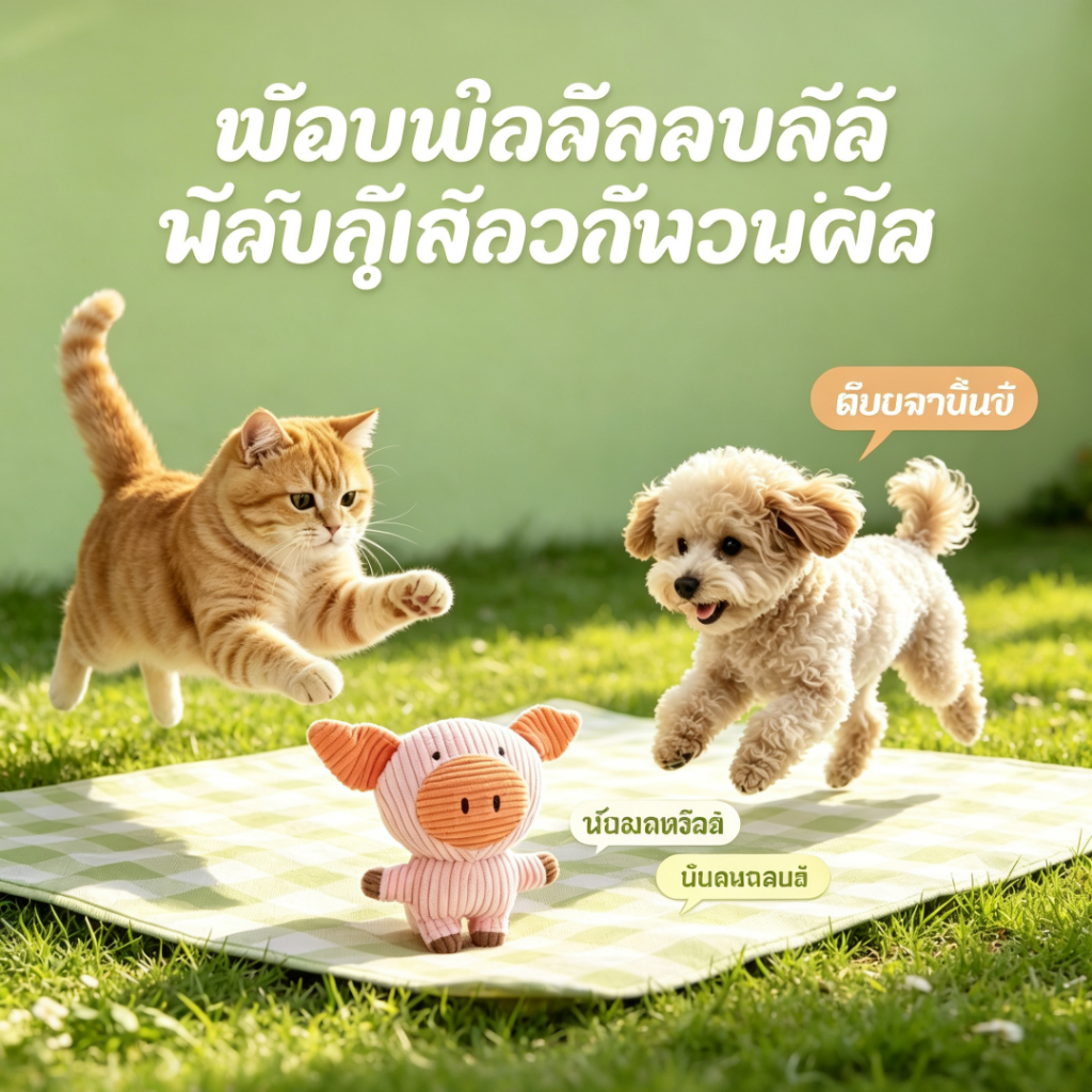การ์ตูนเสียงตุ๊กตาสัตว์เลี้ยงของเล่นแมวสุนัขกัดทนเบื่อของเล่นบรรเทา