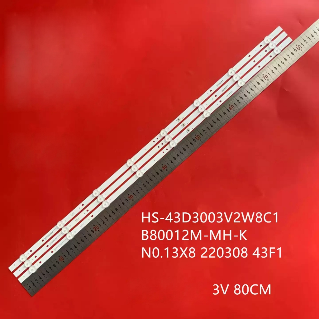 3 ชิ้น/เซ็ต led backlight Strip สําหรับ VK43FZXY Light Strip HS-43D3003V2W8C1B80012M-MH-K No.13X8 22
