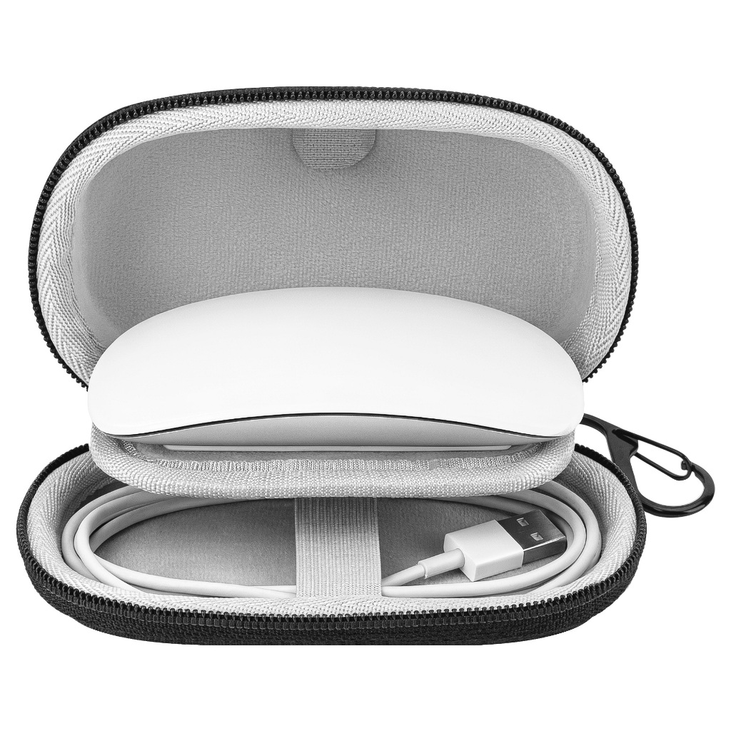 Geekria Mouse Case เข้ากันได้กับ Magic Mouse, กระเป๋าเดินทาง (สีเทาเข้ม)
