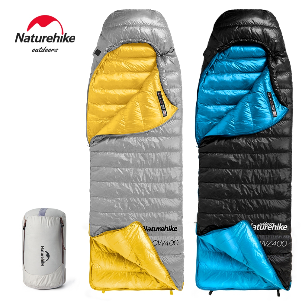 ถุงนอน Naturehike รุ่น CW400 ใยเป็ด น้ำหนักเบา กันน้ำ เหมาะหน้าหนาว ใช้เดินป่าและตั้งแคมป์