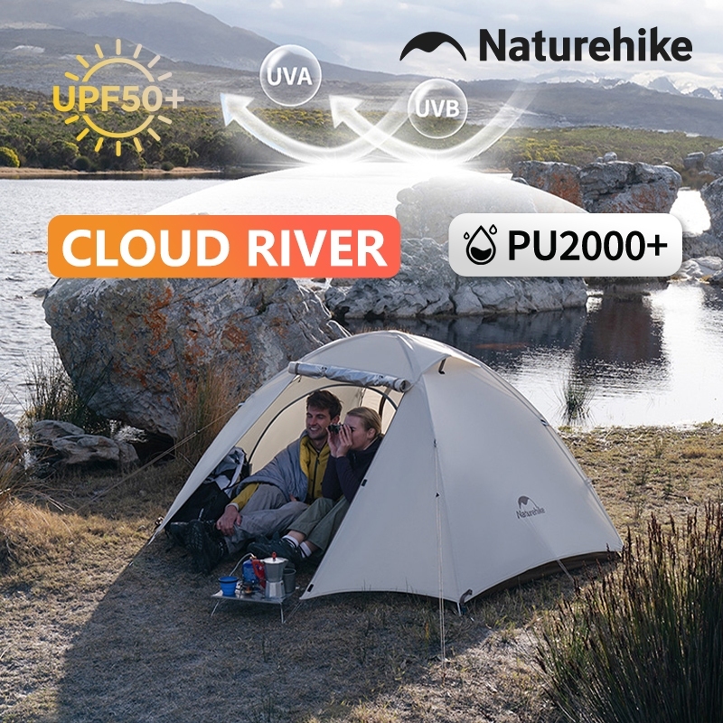เต็นท์ Naturehike รุ่น Cloud River จุ 2-3 คน กันน้ำ ป้องกันรังสี UV ระดับ UPF50+ น้ำหนักเบา พกพาสะดว