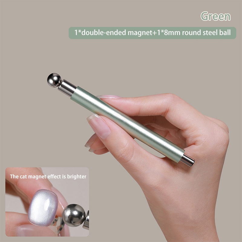【Local】ปากกาแม่เหล็กแมวตาสองหัวพร้อมลูกเหล็กเครื่องมือแม่เหล็กเล็บมัลติฟังก์ชั่นสําหรับร้านสตูดิโอและบ้าน ทําเอง เล็บ