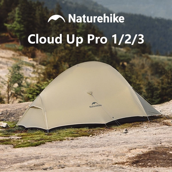 เต็นท์ Naturehike รุ่น Cloud Up Pro เนื้อผ้า 20D กันน้ำ น้ำหนักเบา รองรับ 1-3 ที่นั่ง เหมาะสำหรับตั้งแคมป์ เดินป่า และเอาตัวรอดกลางแจ้ง