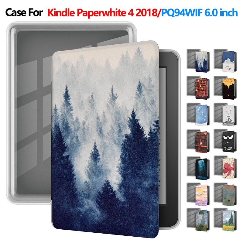 สําหรับ Kindle PaperWhite 4 10th Generation PQ94WIF 6.0 E-book อะคริลิคฝาครอบ Sleep/Wake ฟังก์ชั่น