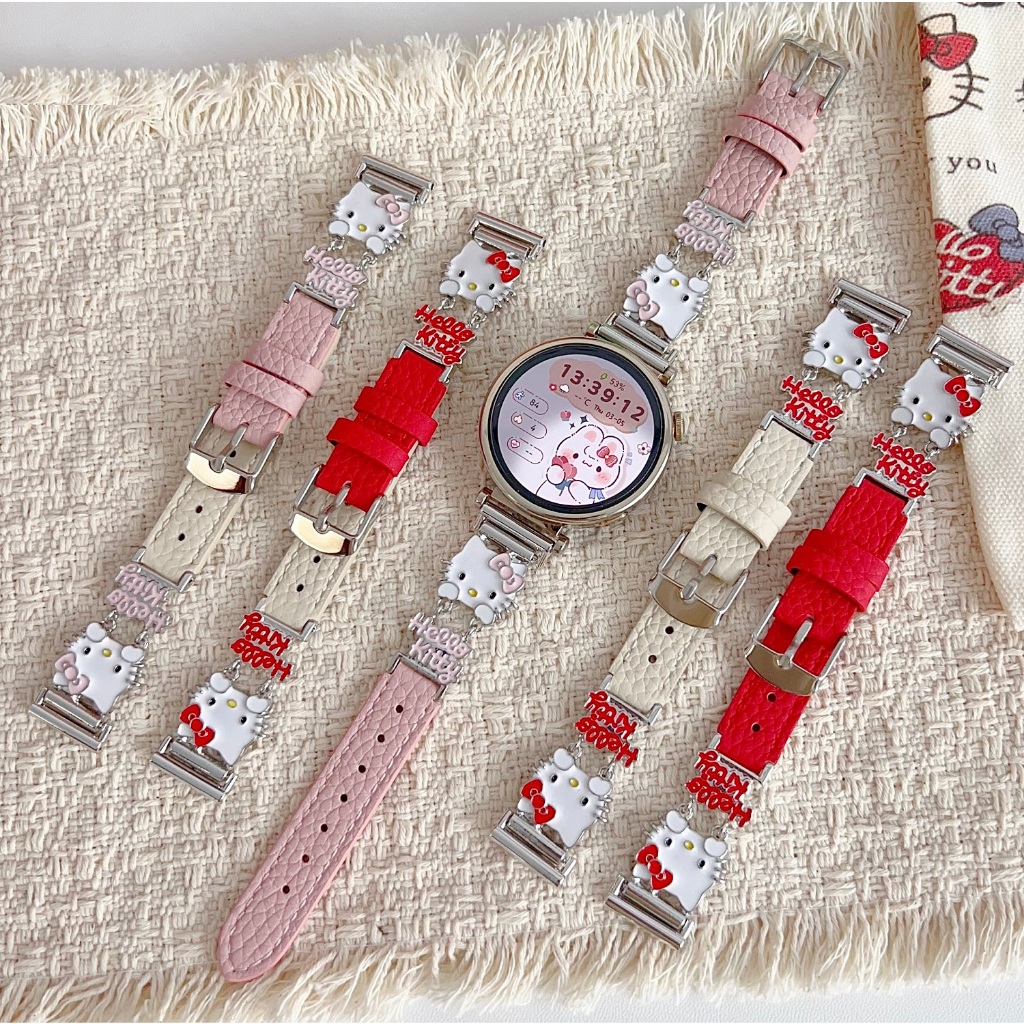 สายหนังน่ารักสําหรับนาฬิกา Huawei GT 7 สาย Huawei Watch GT 6 / Huawei GT 5 / GT 4 สาย Soft Huawei GT