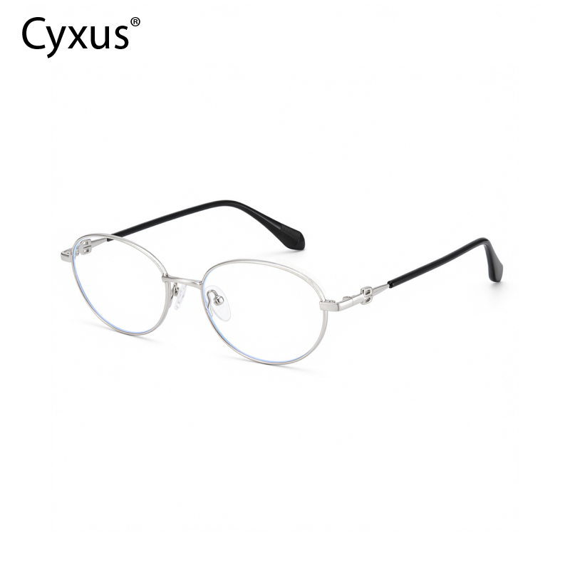Cyxus نظارة بيضاوية معدنية بحماية من الضوء الأزرق — ستايل كوري — صورة 2