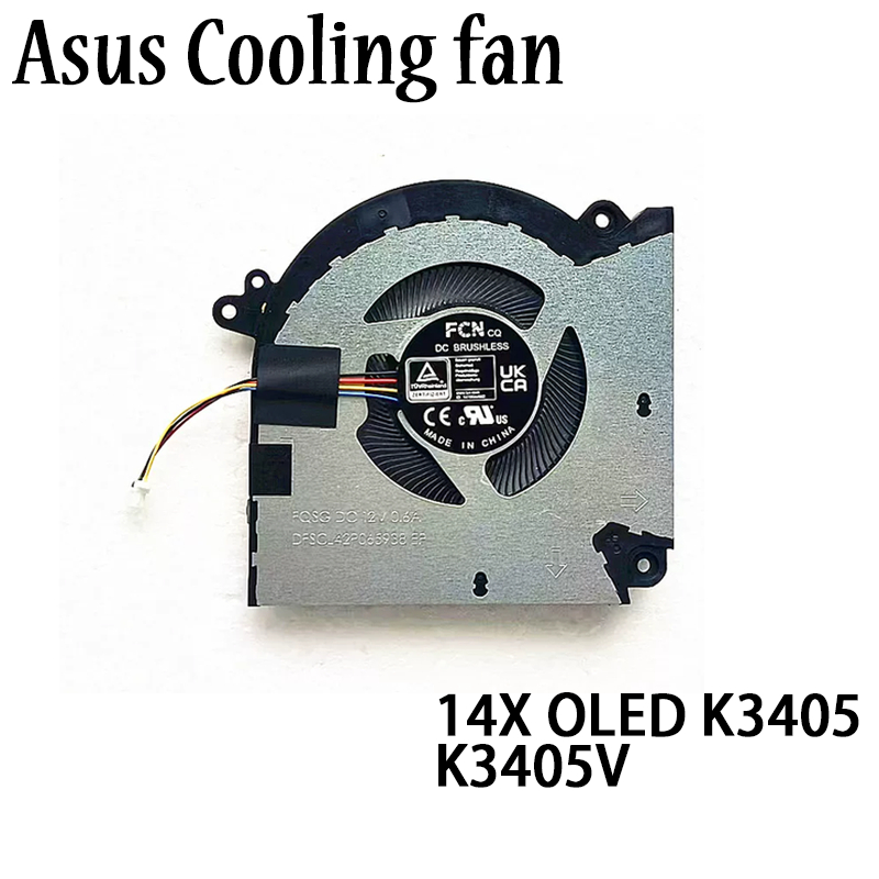พัดลมระบายความร้อน CPU แล็ปท็อปสําหรับ ASUS Vivobook 14X OLED K3405 K3405V K3405VA 13NB11B0P01011 DF