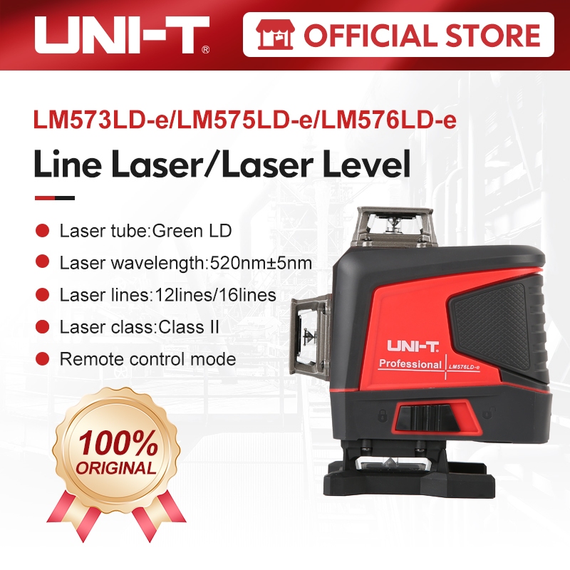 UNI-T เลเซอร์ระดับ LM576LD-e LM573LD-e LM575LD-e สีเขียว LD เลเซอร์ 12 เส้น 16 เส้น Class II