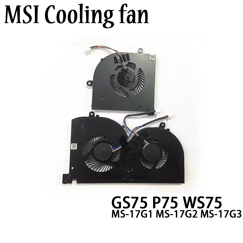 CPU GPU พัดลมระบายความร้อนสําหรับ MSI GS75 WS75 Stealth P75 Creator MS-17G1 MS-17G2 MS-17G3 BS5005HS