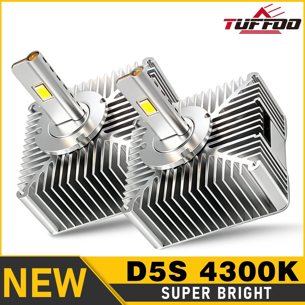 TUFFOO 2 ชิ้น 4300K D5S ไฟหน้ารถ Led หลอดไฟ Canbus สีเหลืองวอร์มไวท์