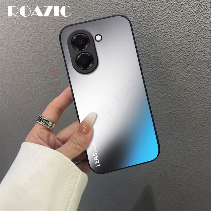AG Matte Case เข้ากันได้กับHonor X7e Aesthetics กันกระแทกพร้อมเลนส์ป้องกัน Frosted PC Hard โทรศัพท์ฝ