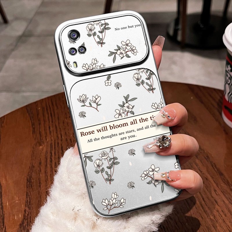 YBDเคสโทรศัพท์สําหรับVivo Y51 Y31 2020 Y31 2021 Y51A Y53S 4G Vintageดอกไม้พิมพ์เลนส์กันกระแทกนุ่มTPU