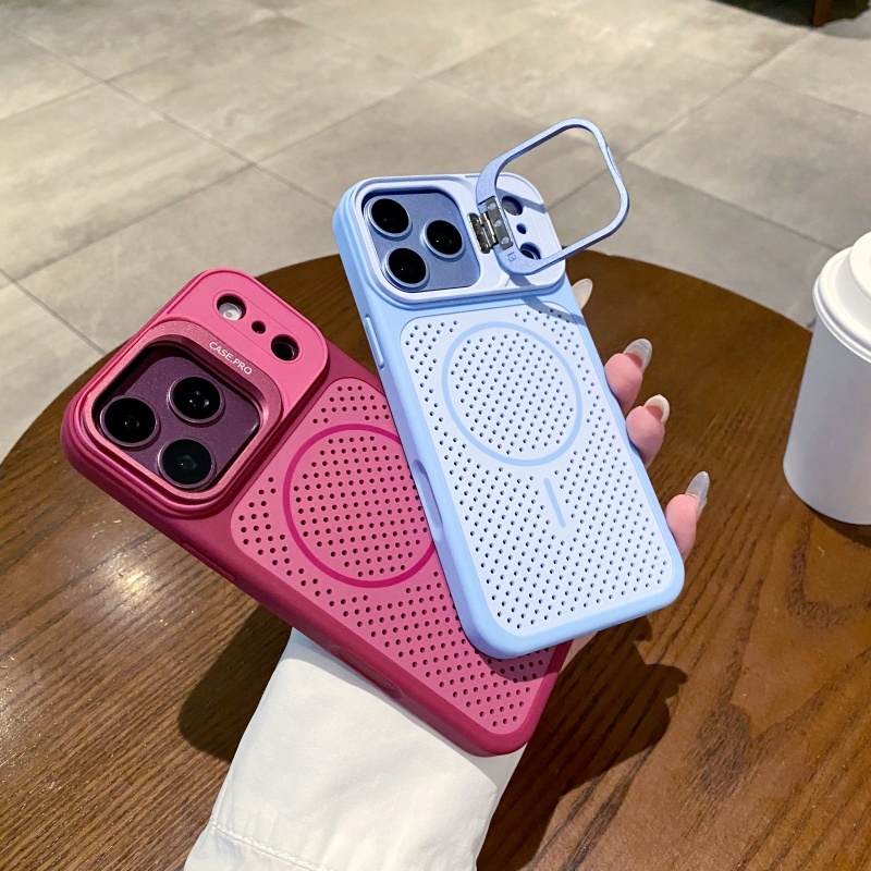 รังผึ้งหน้าต่างขนาดใหญ่กระจายความร้อนผู้ถือเลนส์เคสโทรศัพท์แม่เหล็กเหมาะสําหรับ ไอโฟน 12 13 14 15 16 17 18 มือโปร สูงสุด รวมทุกอย่างฝาครอบซิลิโ