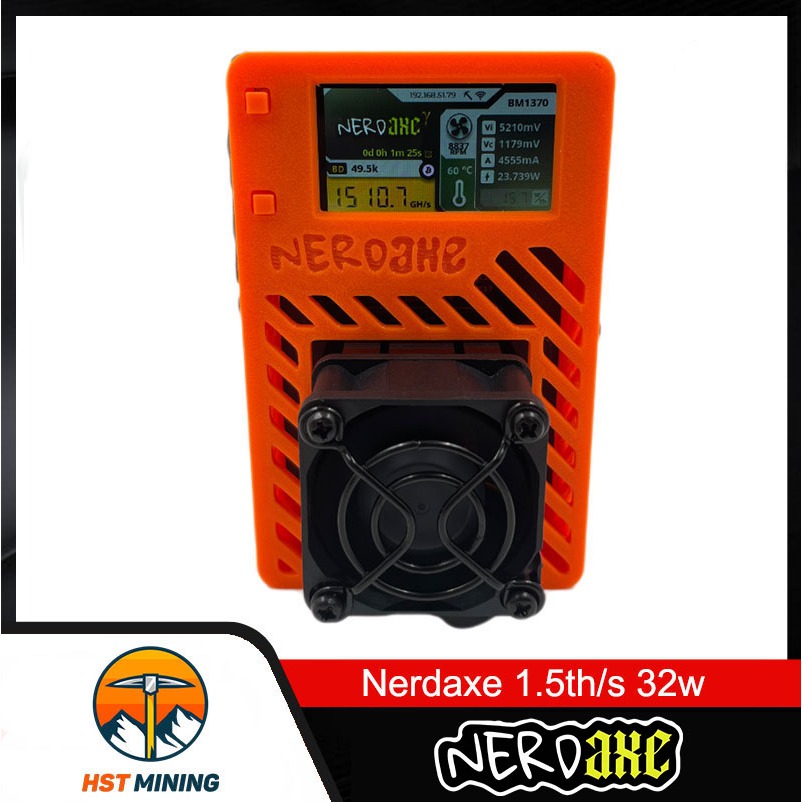 Nerdaxe แกมมา 1.5th/s 32w เดี่ยวในครัวเรือน Silent Mining Machine BTC Lotto Machine