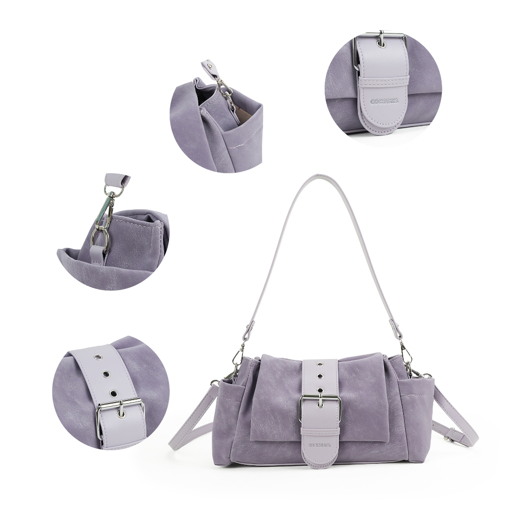 COCOTAYA-Ladies กระเป๋าสะพายไหล่ขนาดใหญ่ความจุ PU กระเป๋าถือ Elegant Commuter Bag Multi-Compartment รูปที่ 7