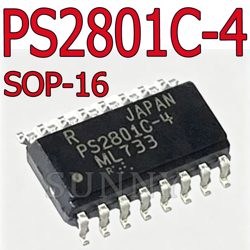 5 ~ 10PCS PS2801 PS2801-4 Optocoupler PS2801C-4 Light Isolator ยี่ห้อใหม่ Patch SOP-16
