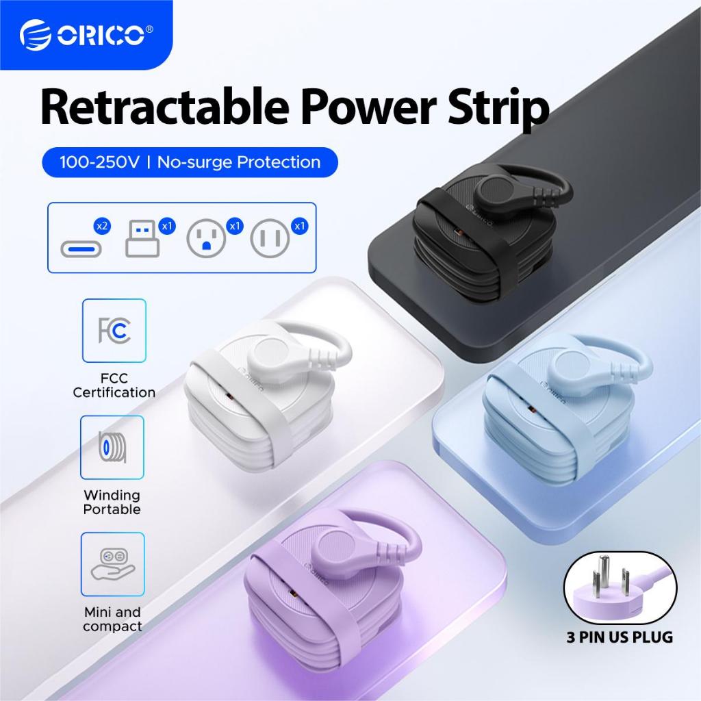 ORICO แท่นชาร์จแบบพกพาแบบอเมริกัน 45° สายต่อแบบพกพามุมสําหรับเดินทาง การป้องกันความปลอดภัยหลายตัว Ho