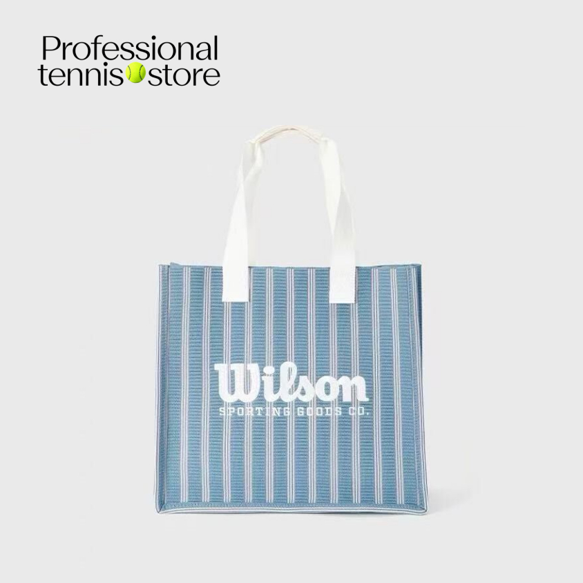 Wilson Retro Tennis Bag กระเป๋าผ้าใบลายกระเป๋าช้อปปิ้ง