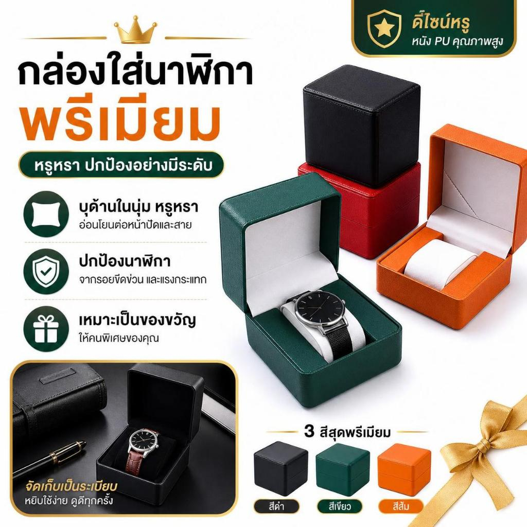 G&Y กล่องเก็บนาฬิกานาฬิกาเดี่ยวกรณีนาฬิกาข้อมือผู้ถือเครื่องประดับสําหรับผู้ชายของขวัญ COD