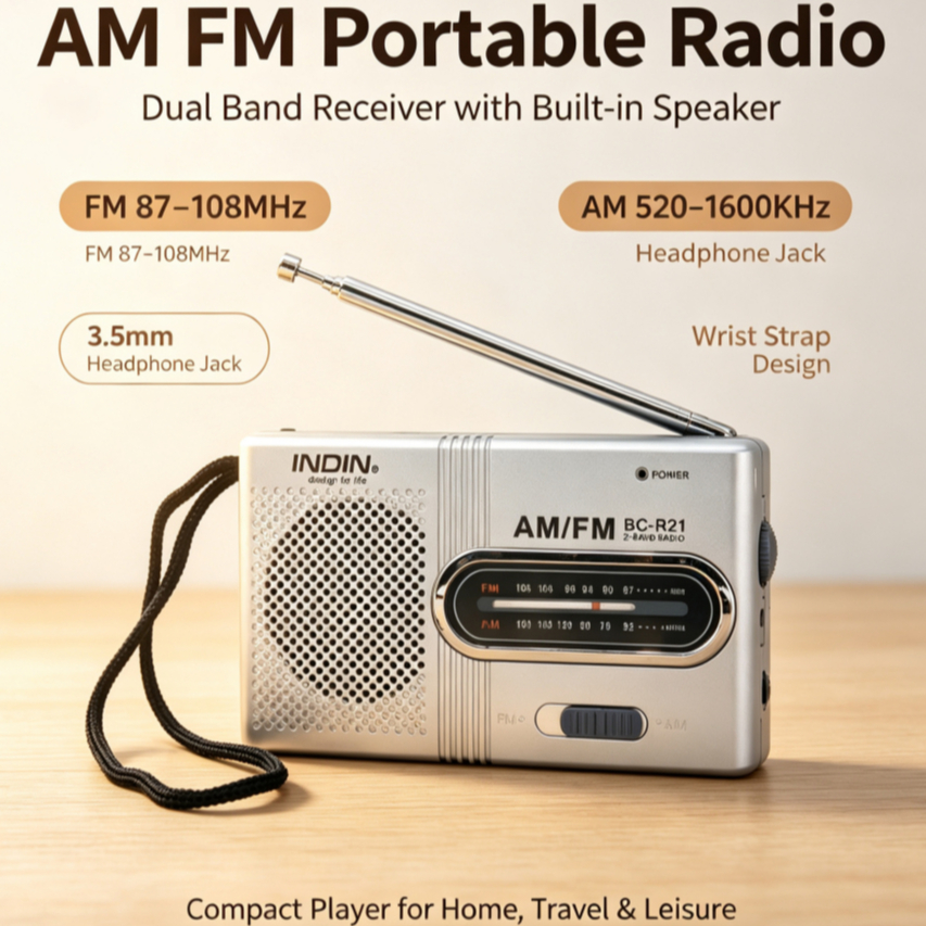 [ราคาเคลียร์] Indin Player Bc-r21 A 3.5 มม.เงิน Am/fm Dual Band วิทยุตัวรับสัญญาณในตัวพร ้ อม Sta A11.22 มาถึง ] [sellwell ]