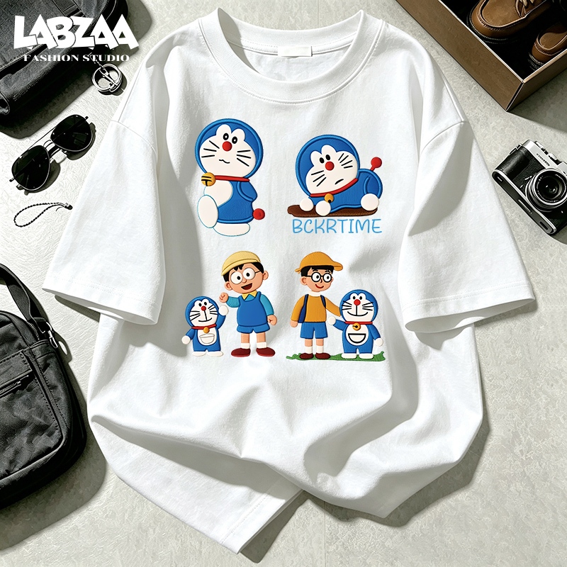 LABZAA تيشيرت Doraemon واسع قطن — صورة 3