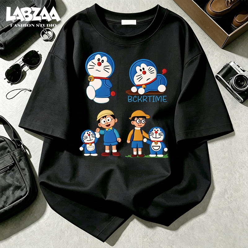 LABZAA تيشيرت Doraemon واسع قطن — صورة 4