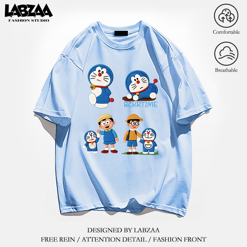 LABZAA تيشيرت Doraemon واسع قطن — صورة 7